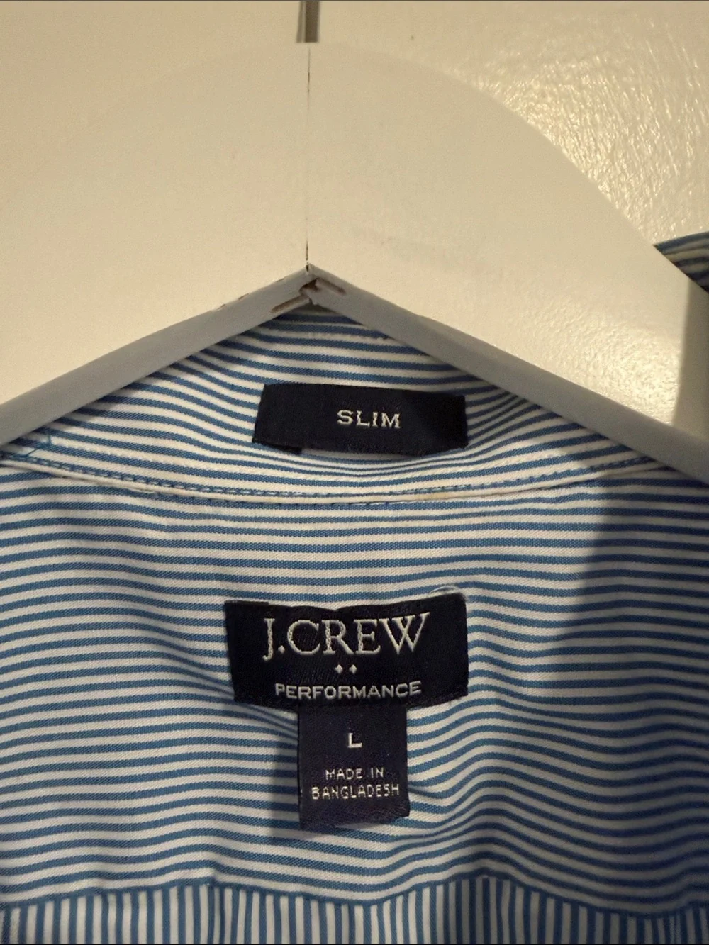 J. Crew Men’s Blue Pinstripe Dress Shirt
